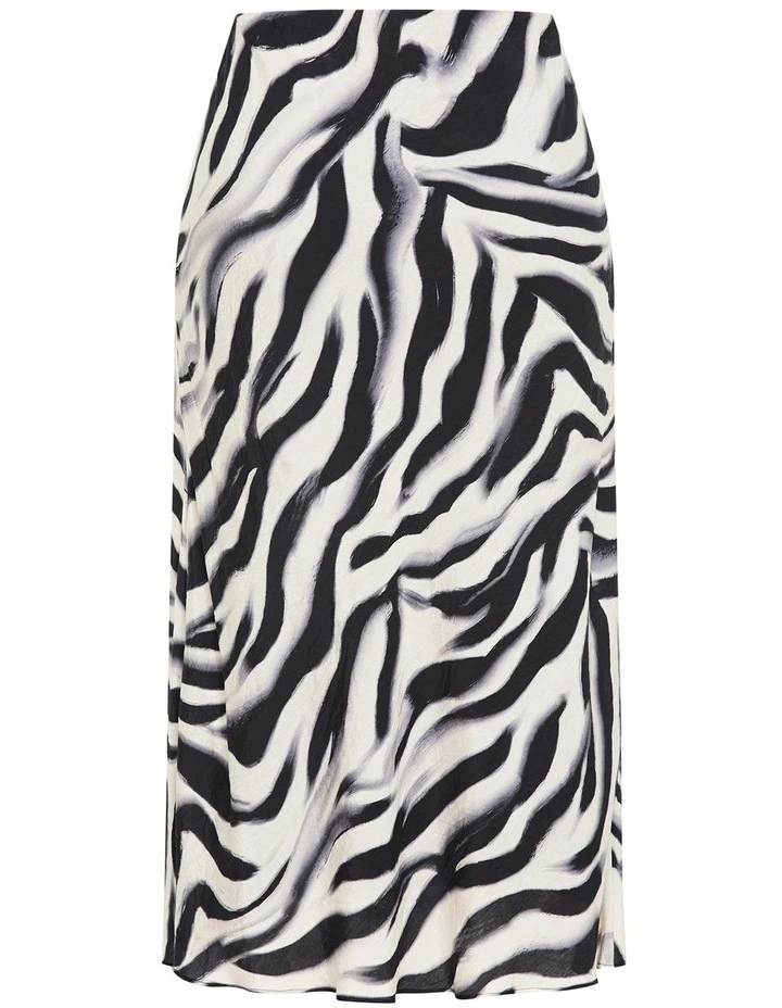 Kyra Print Midi Skirt in Zebra image 5