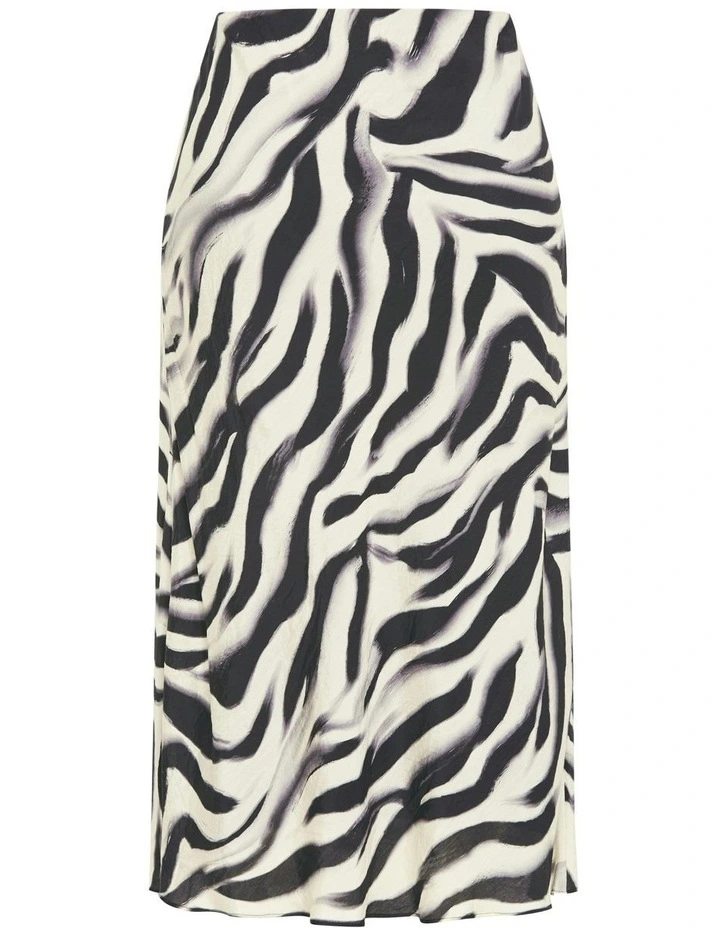 Kyra Print Midi Skirt in Zebra image 6