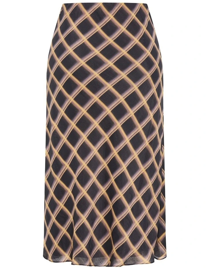 Kyra Print Midi Skirt in Dark Charcoal image 4