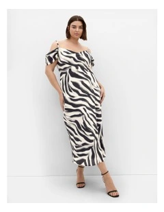 Kyra Print Maxi Dress in Zebra