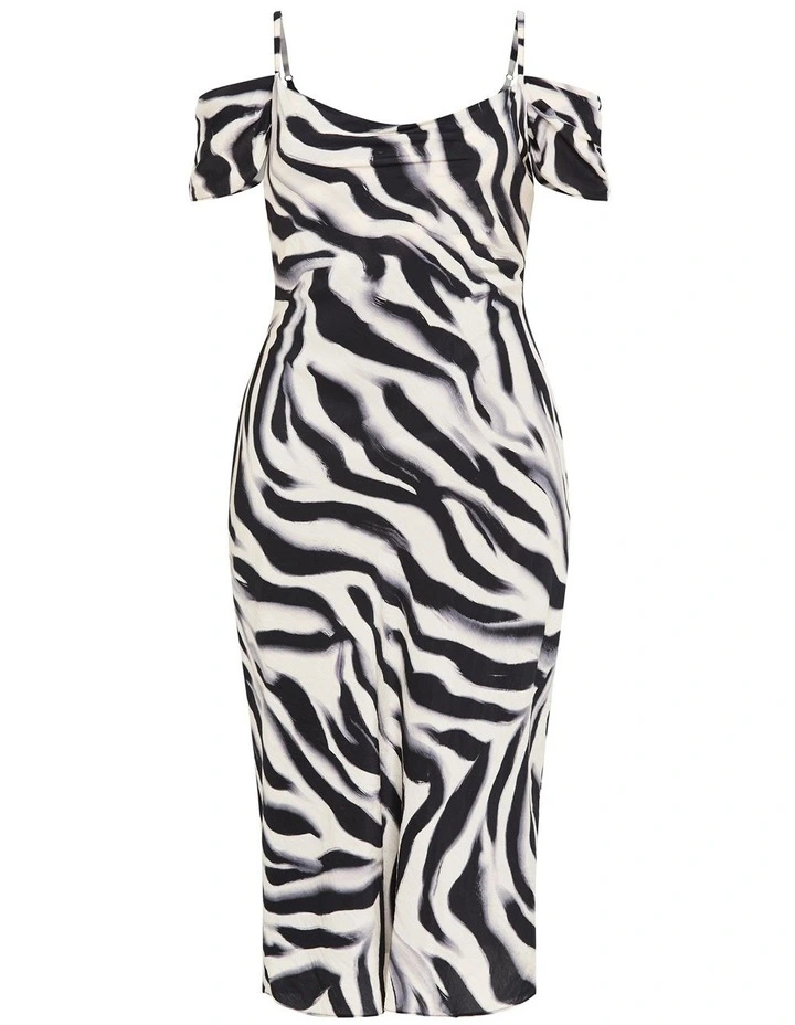 Kyra Print Maxi Dress in Zebra image 3