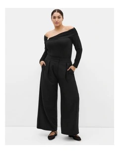 Tori Wide Leg Pant in Black
