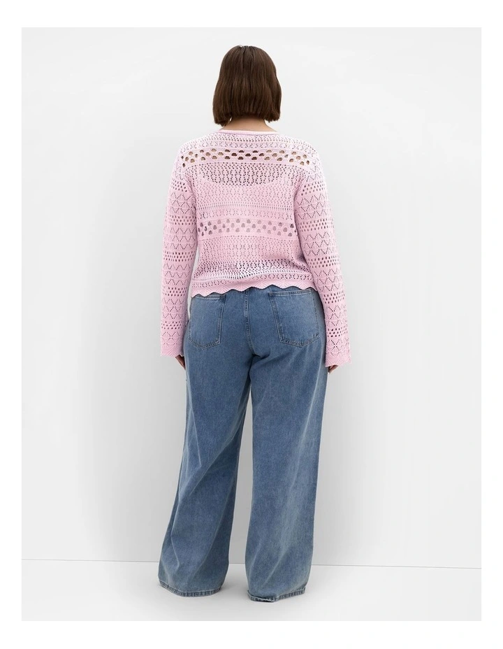 Crochet Love Top in Blush image 2