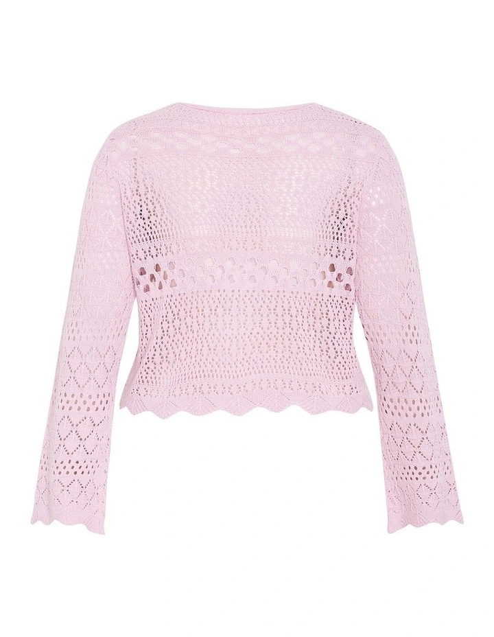 Crochet Love Top in Blush image 4