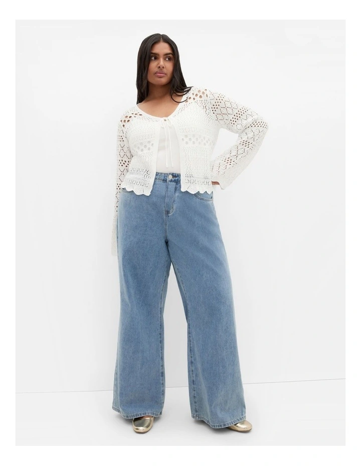 Crochet Love Top in Ivory image 1