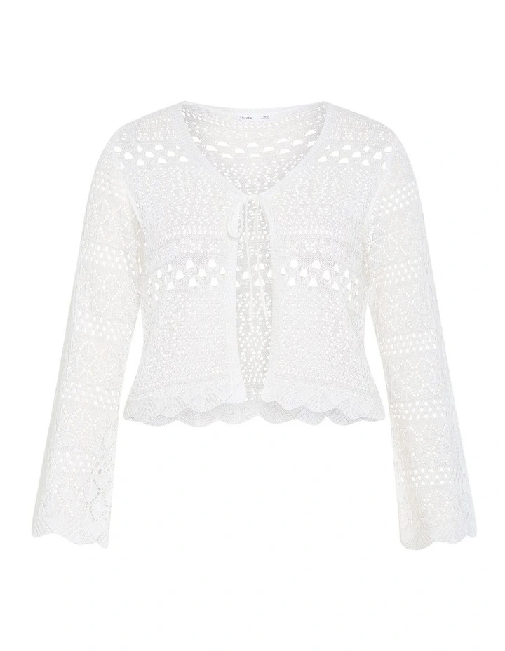 Crochet Love Top in Ivory image 3