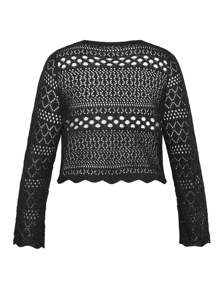 Crochet Love Top in Black image 5