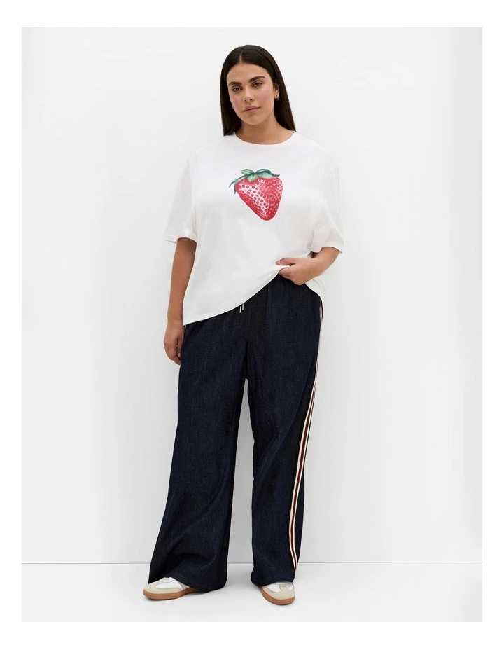 Bianca Berry Cotton Tee in White image 1