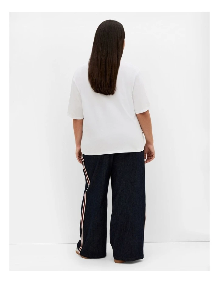 Bianca Berry Cotton Tee in White image 2