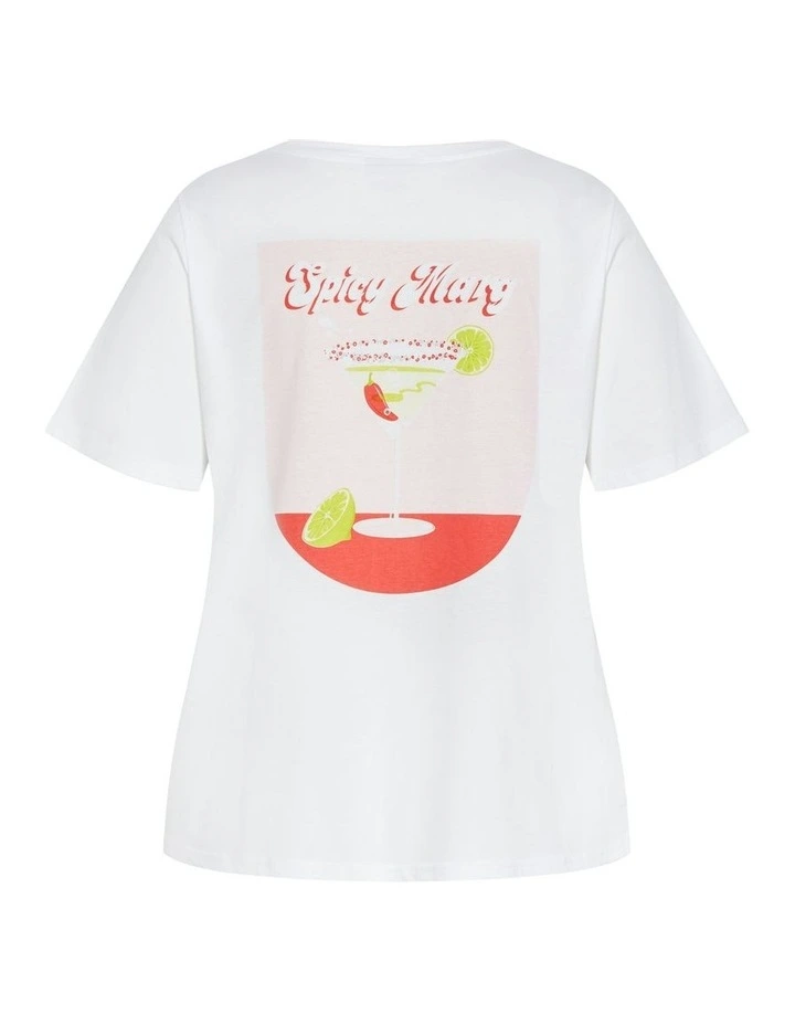 Bianca Martini Cotton Tee in White image 6