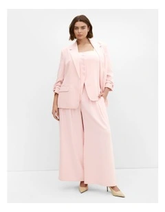 Abbie Wide Leg Pant in Baby Pink