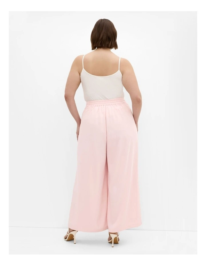 Abbie Wide Leg Pant in Baby Pink image 2