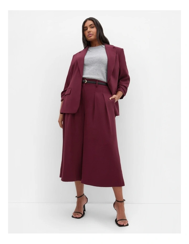 Abbie Crop Pant in Dark Cherry image 3