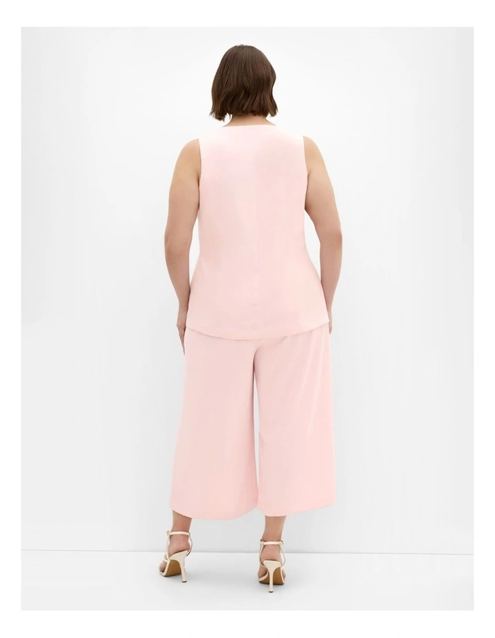 Abbie Crop Pant in Baby Pink image 2
