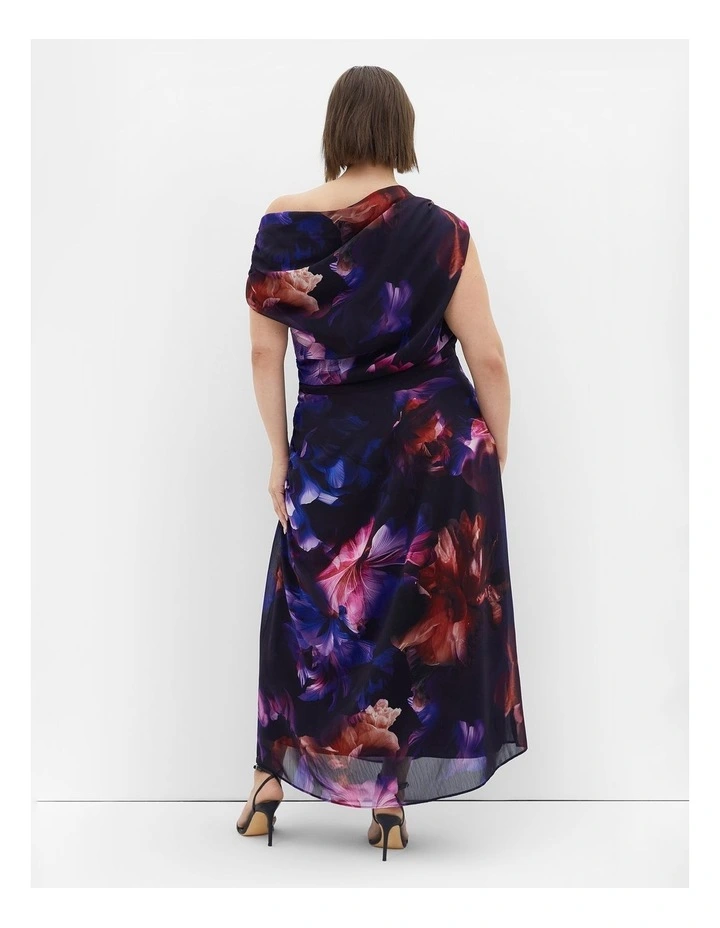 Vivid Floral Maxi Dress in Blue image 2