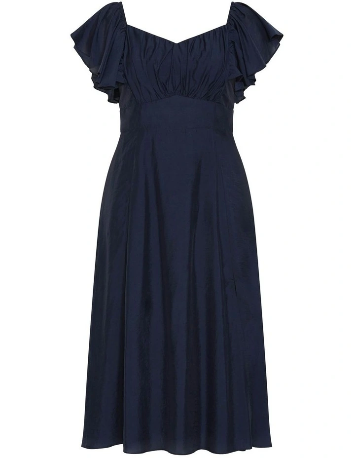 Alisia Tie-Back Midi Dress in Blue image 5