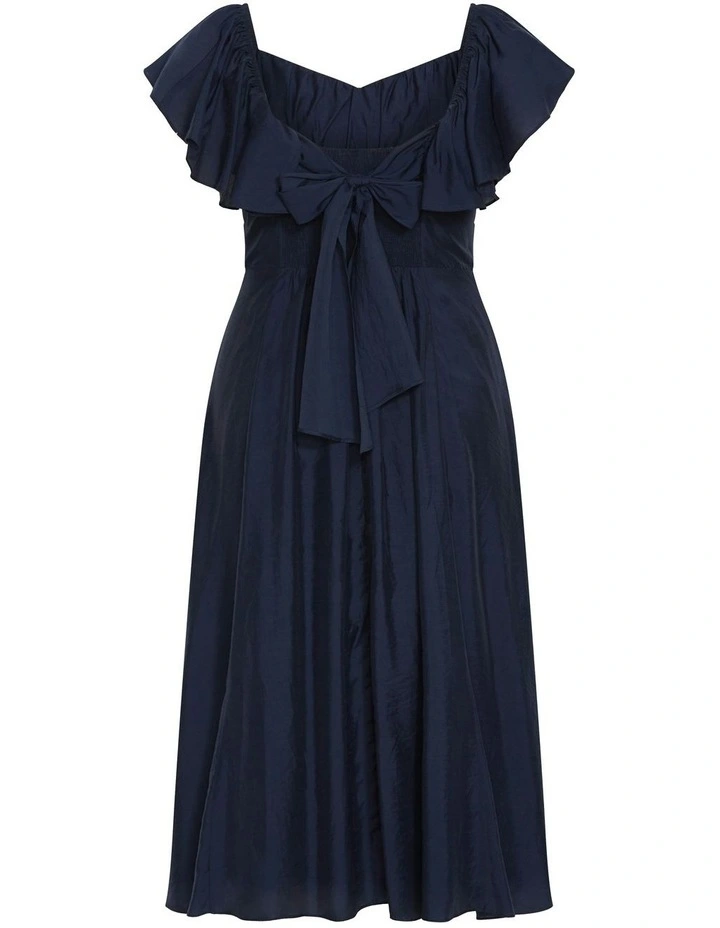 Alisia Tie-Back Midi Dress in Blue image 6
