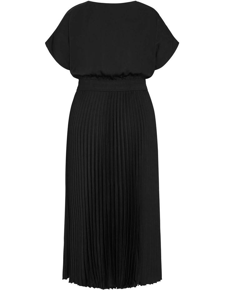 Elia Pleat Dress in Black image 5