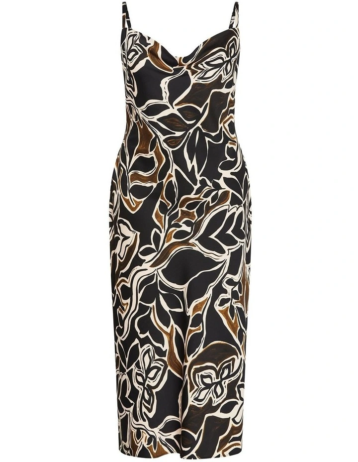 Winter Foliage Dress in Black image 3