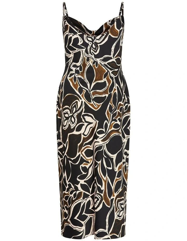 Winter Foliage Dress in Black image 4