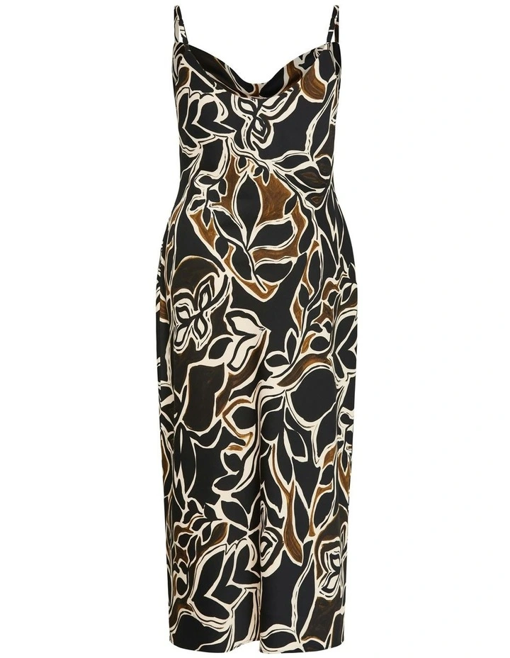 Winter Foliage Dress in Black image 6