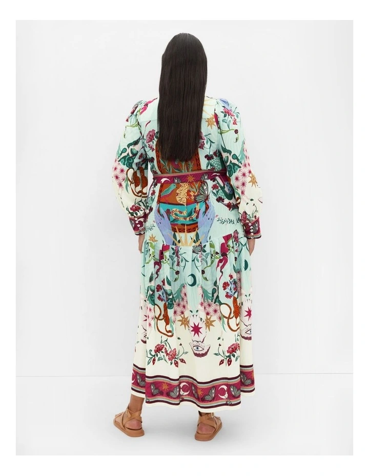 Ezra Print Maxi Dress in Mint image 2