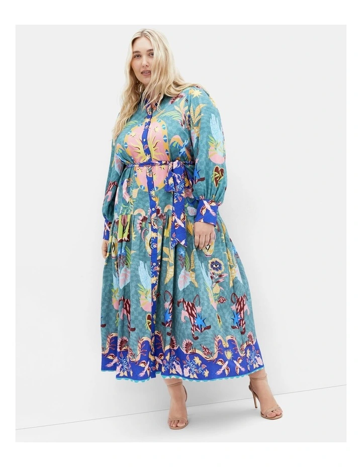 Ezra Print Maxi Dress in Multi image 1