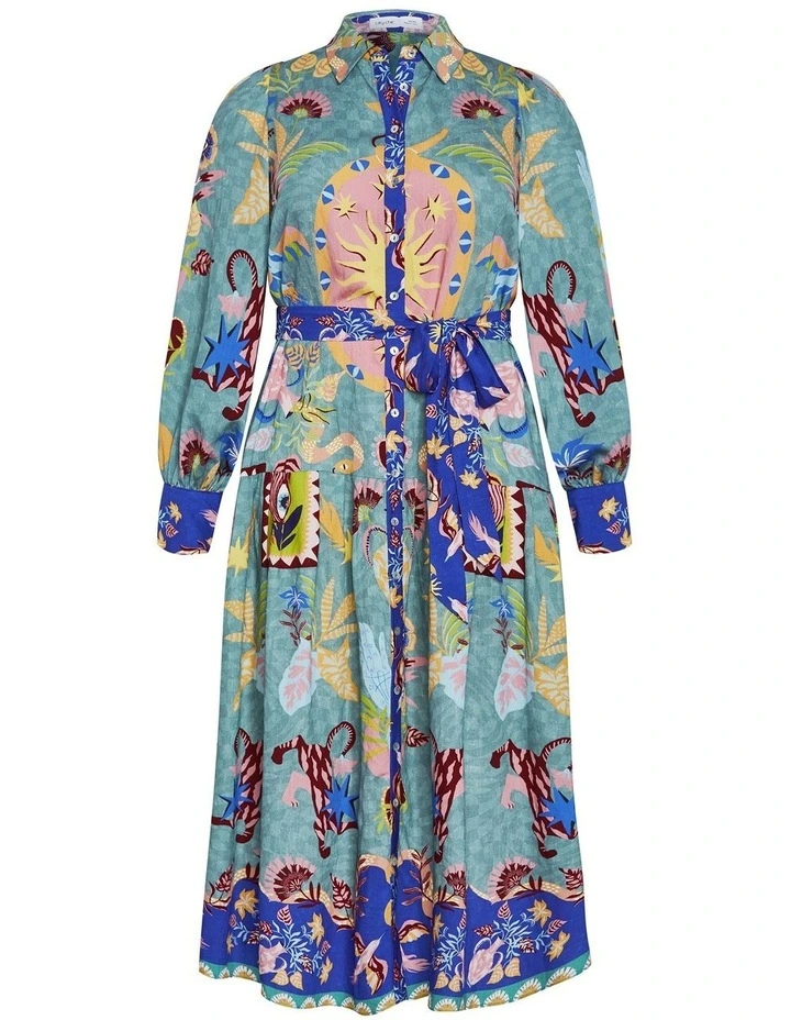 Ezra Print Maxi Dress in Multi image 3