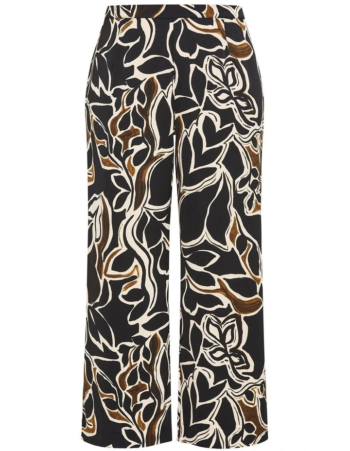 Winter Foliage Wide Leg Pant in Black image 4