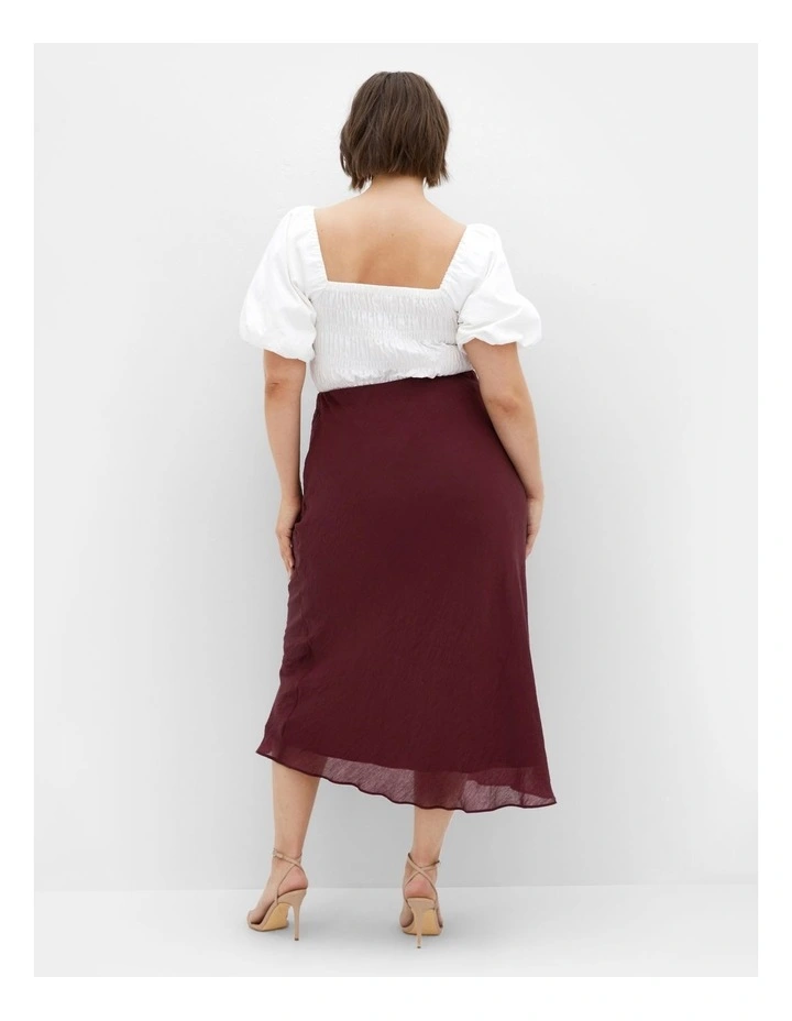 Kyra Midi Skirt in Dark Cherry image 2