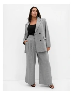 Karla Houndstooth Pant in Black