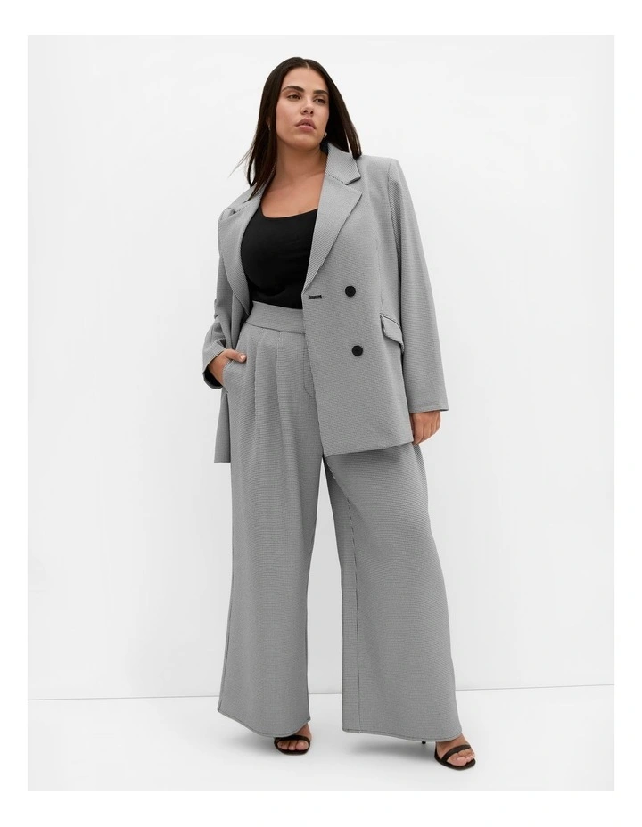 Karla Houndstooth Pant in Black image 1