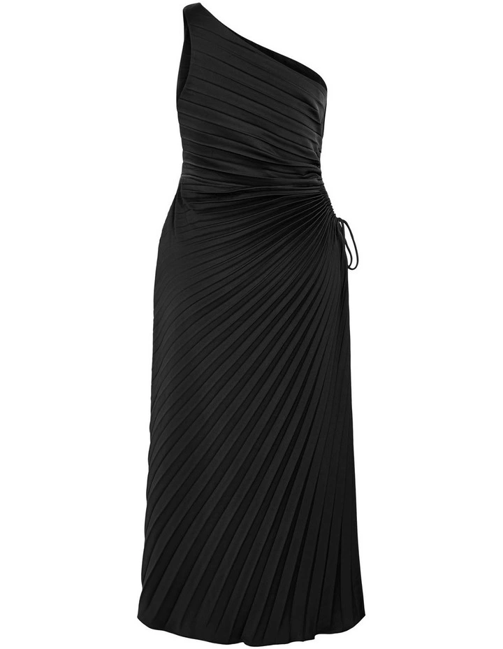 Aliza Pleat Maxi Dress in Black image 6