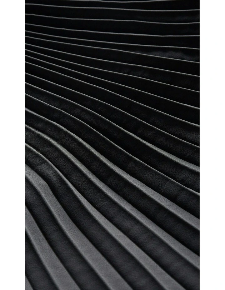 Aliza Pleat Maxi Dress in Black image 7