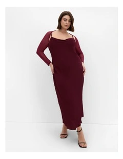 Mesh Love Shrug in Cherry