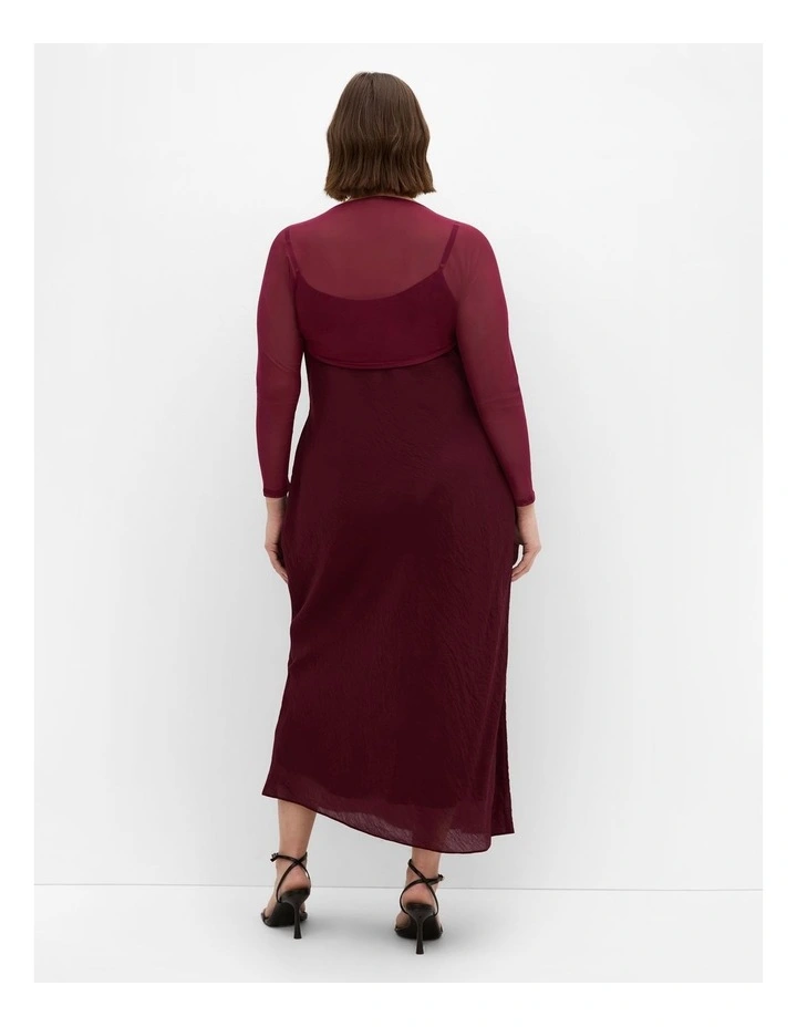 Mesh Love Shrug in Cherry image 2
