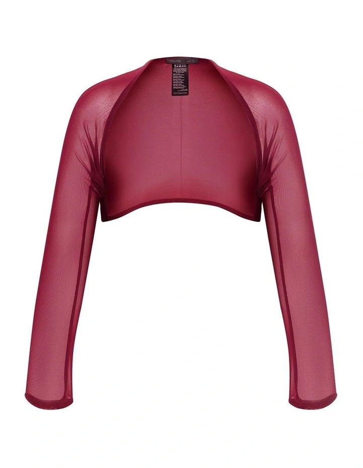 Mesh Love Shrug in Cherry image 3