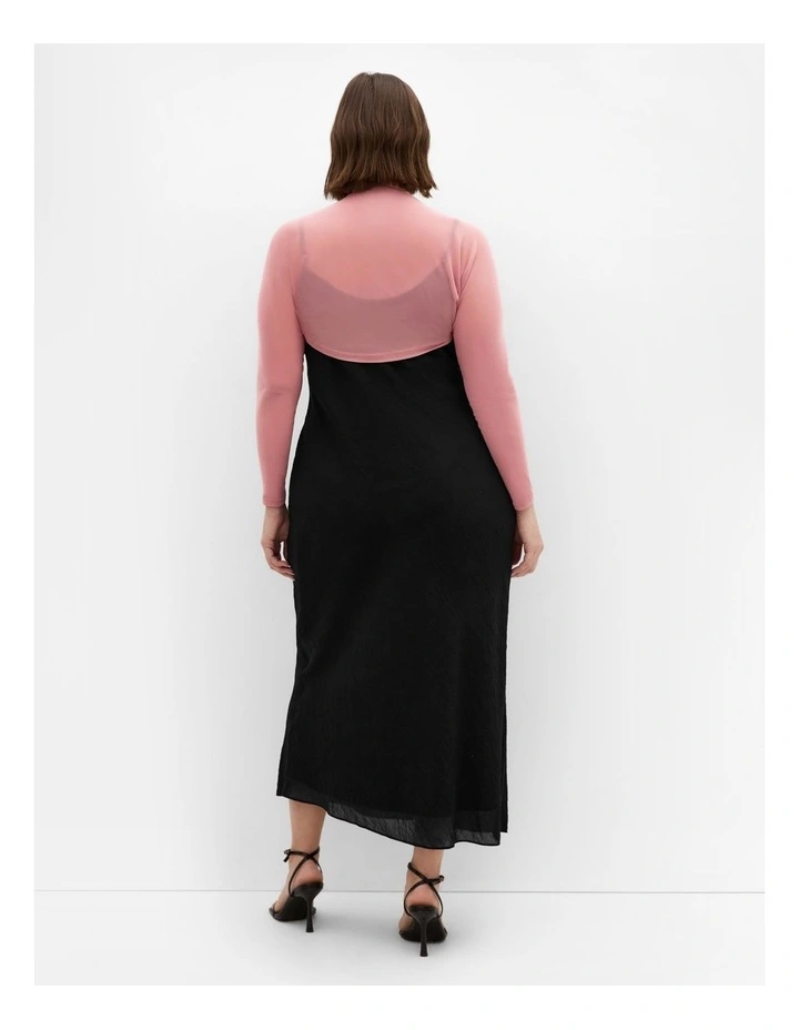 Mesh Love Shrug in Pink image 2