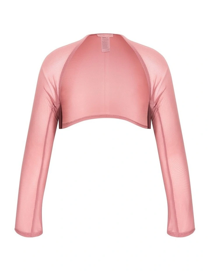 Mesh Love Shrug in Pink image 3