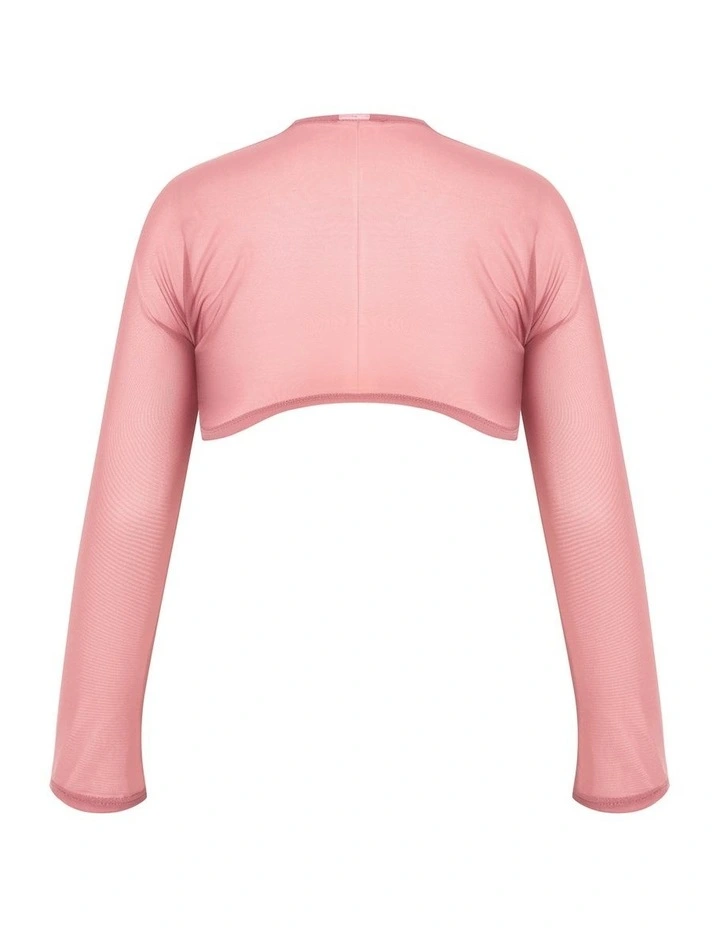 Mesh Love Shrug in Pink image 4