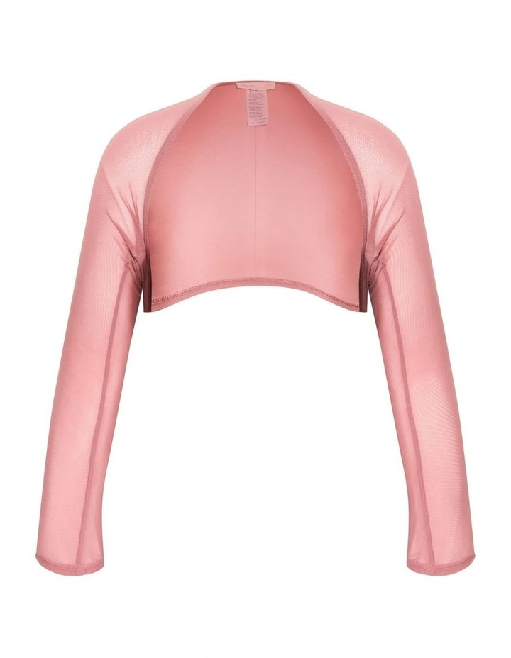 Mesh Love Shrug in Pink image 5