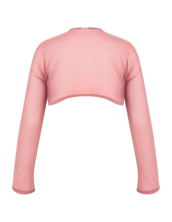 Mesh Love Shrug in Pink image 6