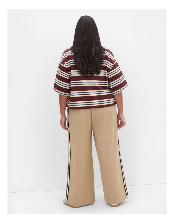 Rugby Polo Oversized Tee in Red image 2