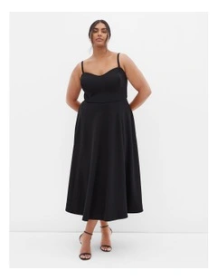 Sweet Flare A Line Dress in Black
