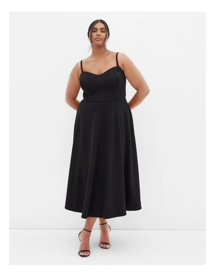 Sweet Flare A Line Dress in Black image 1