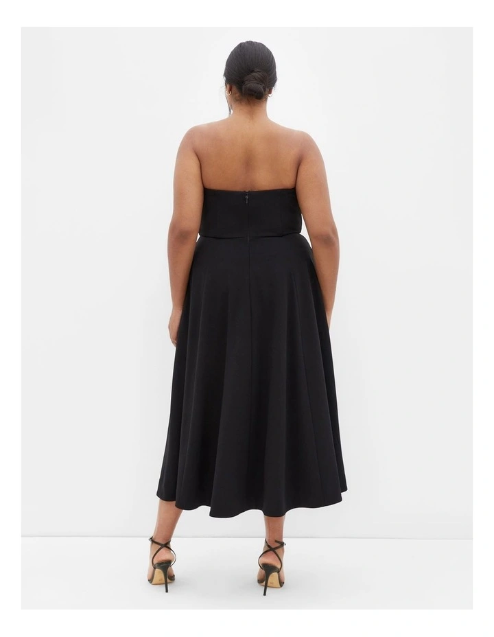 Sweet Flare A Line Dress in Black image 2
