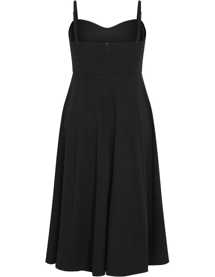 Sweet Flare A Line Dress in Black image 4
