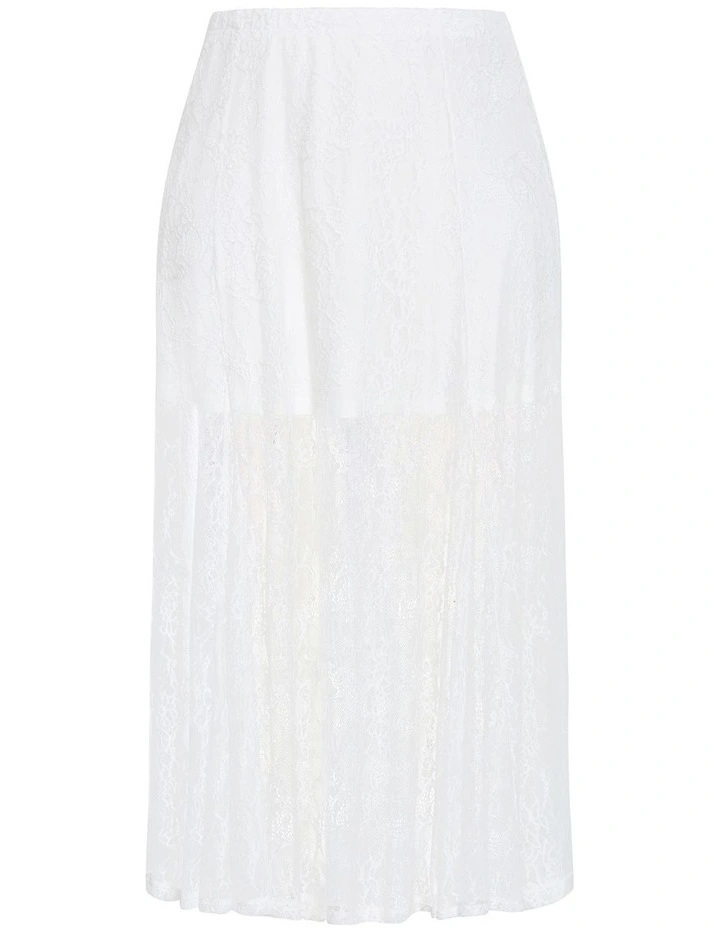 Lacey Maxi Skirt in Ivory image 3