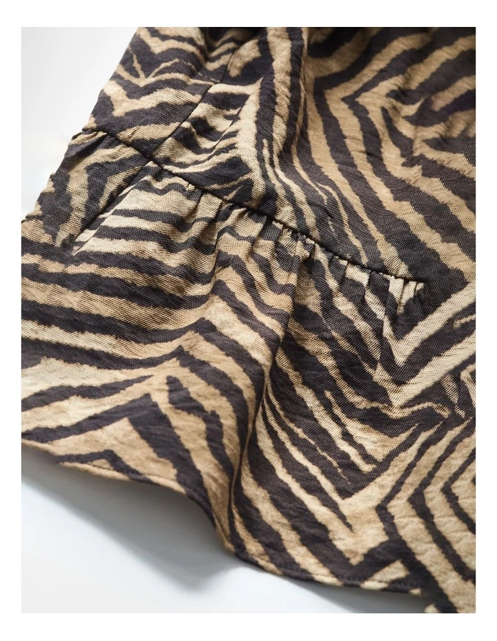 Daphne Print Top in Dark Chocolate image 6
