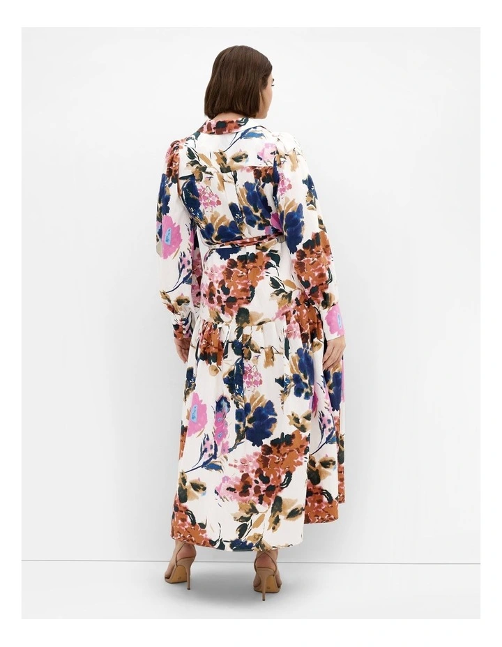 Ezra Print Maxi Dress in Ivory image 2